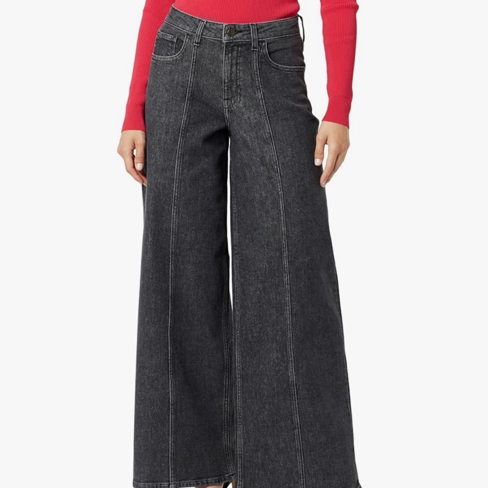 THE DROP wide leg jeans from Amazon NWT black denim